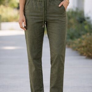 Flogg Women's Olive Like Joggers Size 26 Active Casual Elastic Waist Drawstring